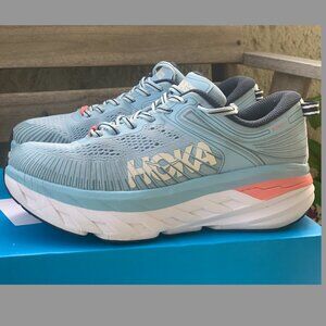 Hoka One Bondi 7 Women's Sneakers. Blue Fog/ Ombre Blue Size 6.5, Almost New
